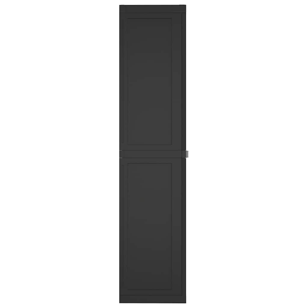 Armadio da Esterno Nero 65x37x165 cm in PP | homemem39
