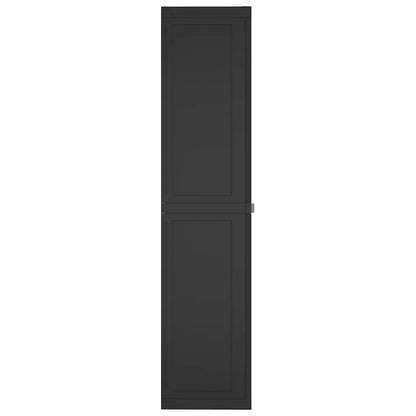 Armadio da Esterno Nero 65x37x165 cm in PP | homemem39