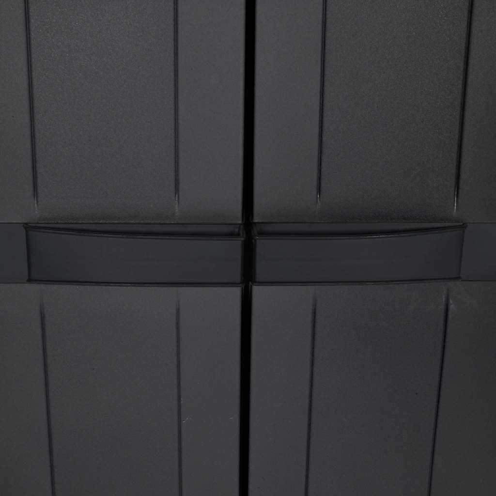 Armadio da Esterno Nero 65x37x165 cm in PP | homemem39