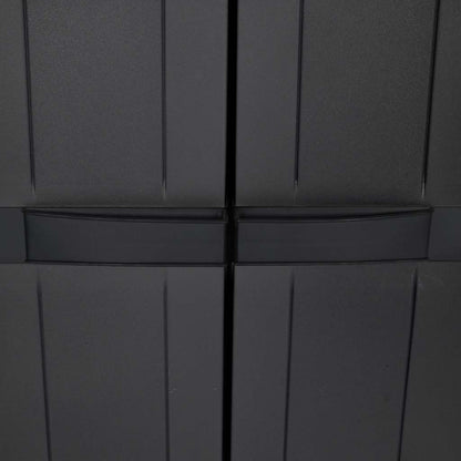 Armadio da Esterno Nero 65x37x165 cm in PP | homemem39