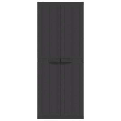 Armadio da Esterno Nero 65x37x165 cm in PP | homemem39