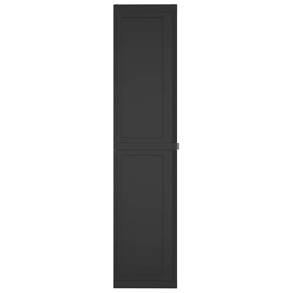 Armadio da Esterno Nero 65x37x165 cm in PP | homemem39