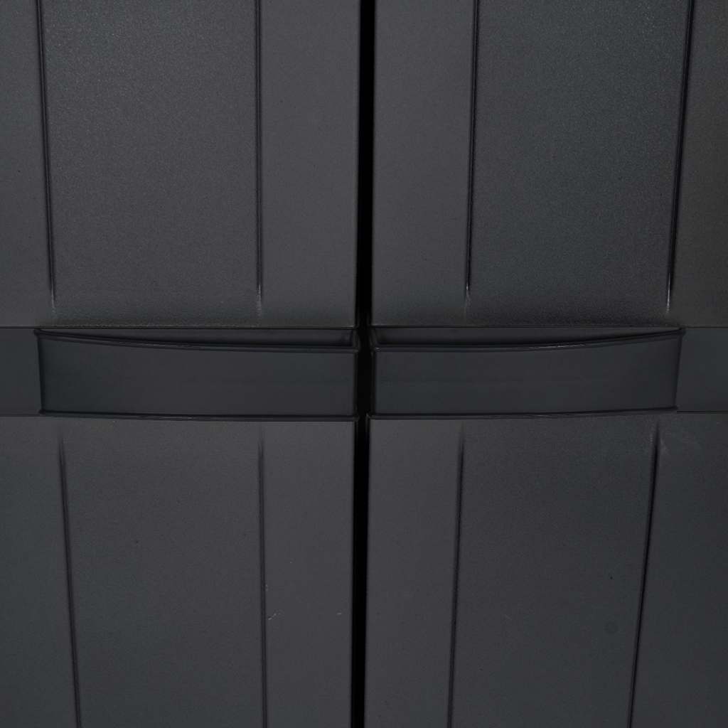 Armadio da Esterno Nero 65x37x165 cm in PP | homemem39
