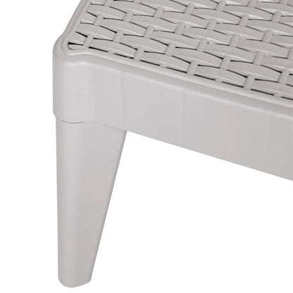 Lettino Grigio 186x60x29 cm in PP