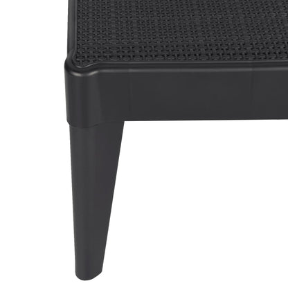 Lettino Antracite 186x60x29 cm in PP - homemem39