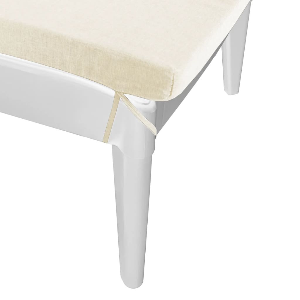 Lettino con Cuscino Bianco 186x60x29 cm in PP - homemem39