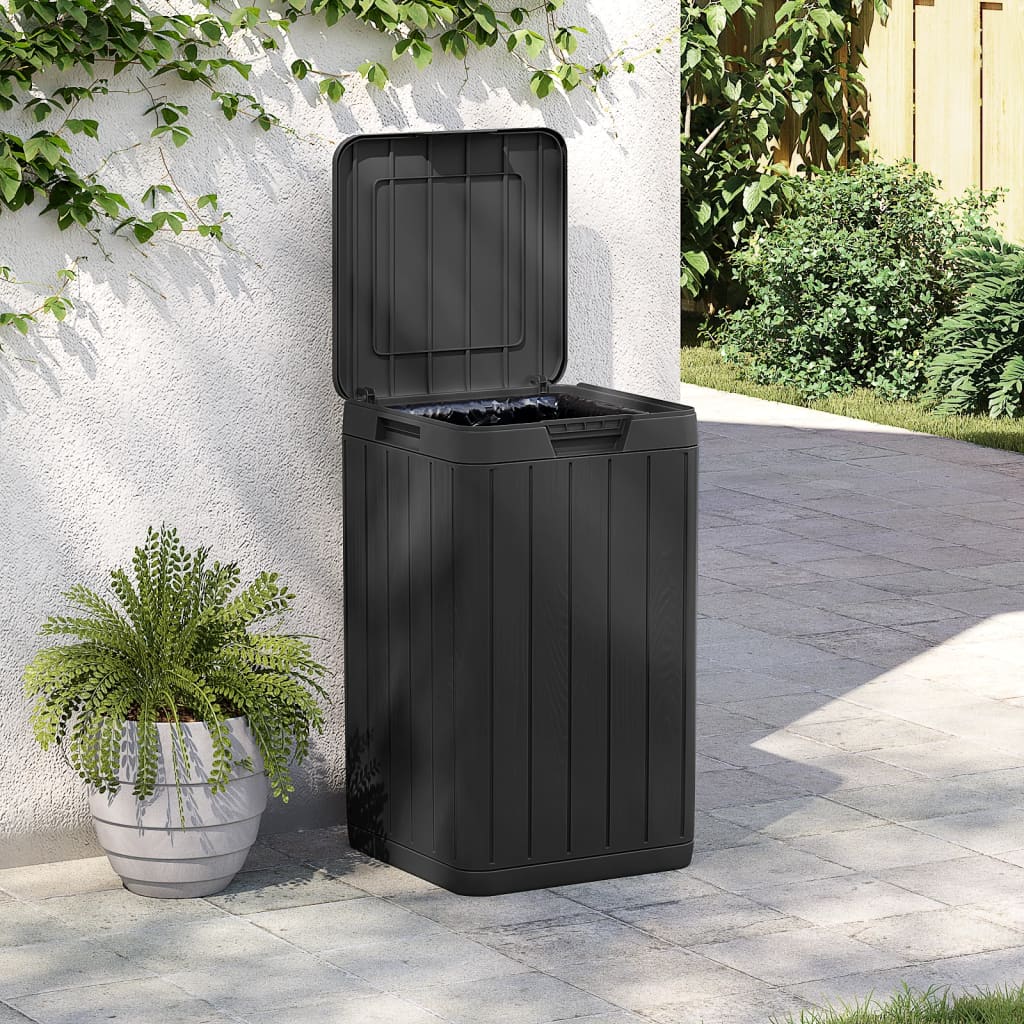 Cestino per Rifiuti da Esterno Antracite 38x38x65 cm in PP | homemem39