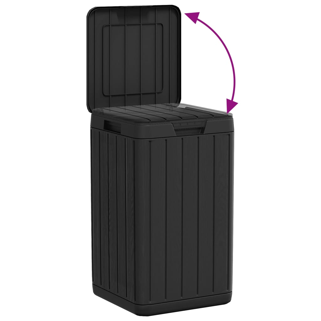 Cestino per Rifiuti da Esterno Antracite 38x38x65 cm in PP | homemem39