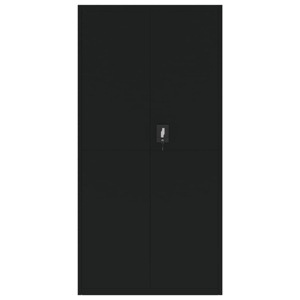 Armadio Classificatore Nero 90x40x180 cm in Acciaio | homemem39