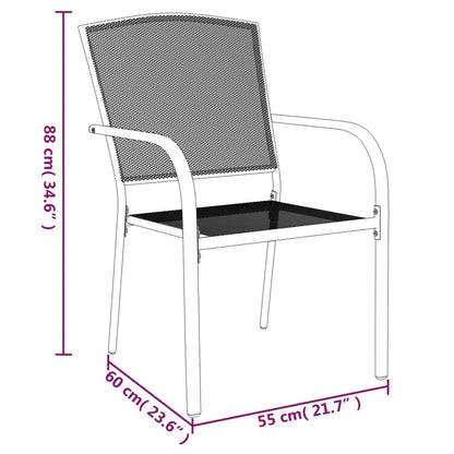 Set da Pranzo da Giardino 5 pz in Acciaio Antracite | homemem39