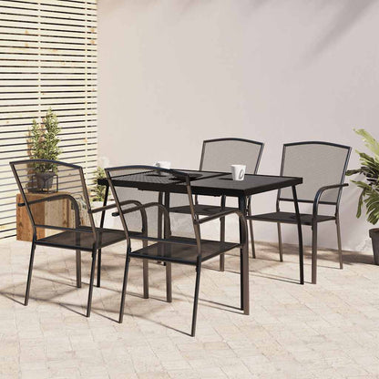Set da Pranzo da Giardino 5 pz in Acciaio Antracite | homemem39