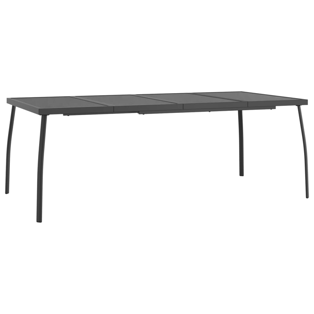Set da Pranzo da Giardino 9 pz in Acciaio Antracite | homemem39