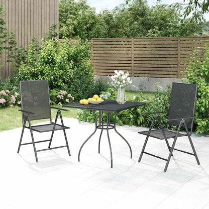 Set da Pranzo da Giardino 3 pz in Acciaio Antracite | homemem39