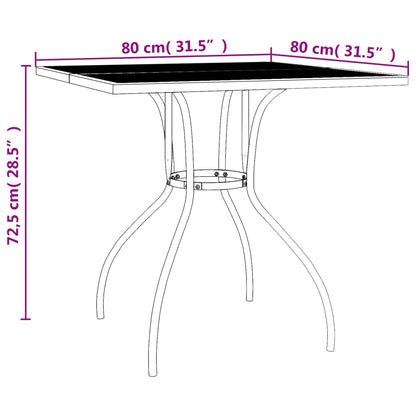 Set da Pranzo da Giardino 5 pz in Acciaio Antracite | homemem39