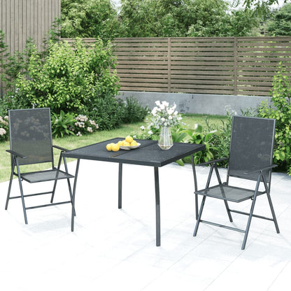 Set da Pranzo da Giardino 3 pz in Acciaio Antracite | homemem39