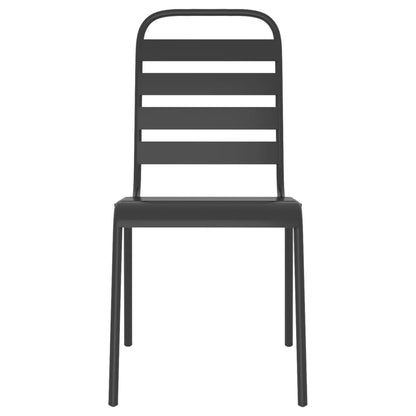 Set da Pranzo da Giardino 7 pz in Acciaio Antracite | homemem39