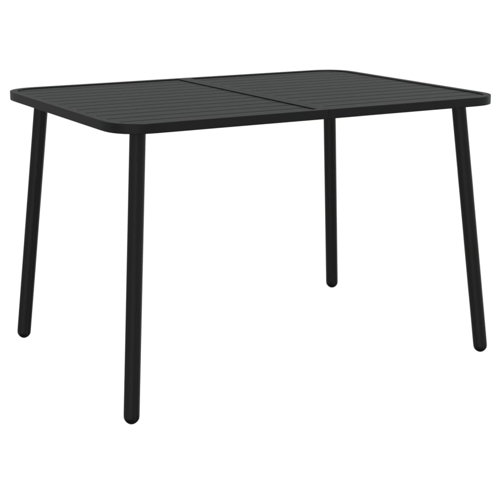 Set da Pranzo da Giardino 7 pz in Acciaio Antracite | homemem39