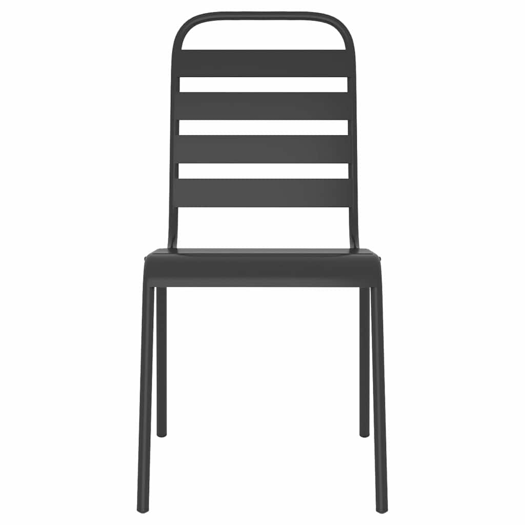 Set da Pranzo da Giardino 7 pz in Acciaio Antracite | homemem39