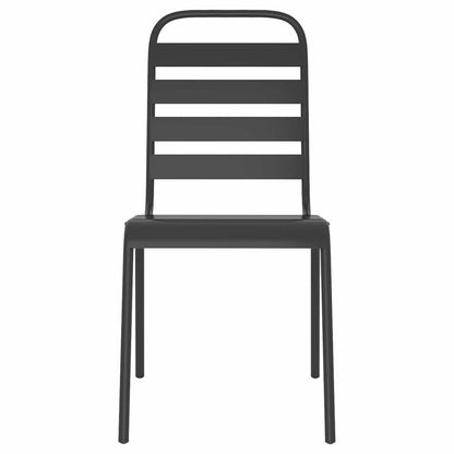 Set da Pranzo da Giardino 7 pz in Acciaio Antracite | homemem39