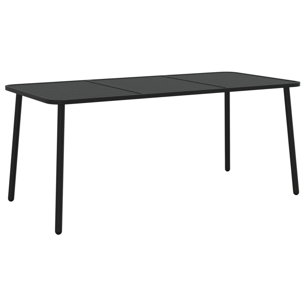 Set da Pranzo da Giardino 7 pz in Acciaio Antracite | homemem39
