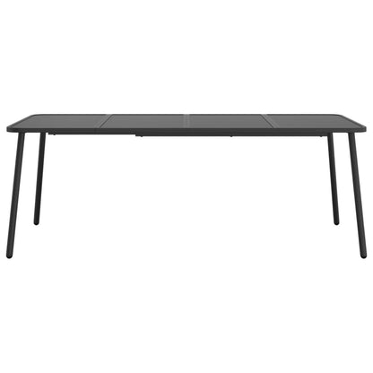 Set da Pranzo da Giardino 9 pz in Acciaio Antracite | homemem39