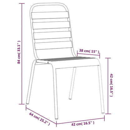 Set da Pranzo da Giardino 11 pz in Acciaio Antracite | homemem39