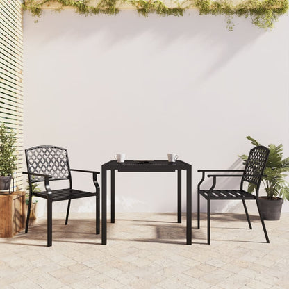 Set da Pranzo da Giardino 3 pz in Acciaio Antracite | homemem39