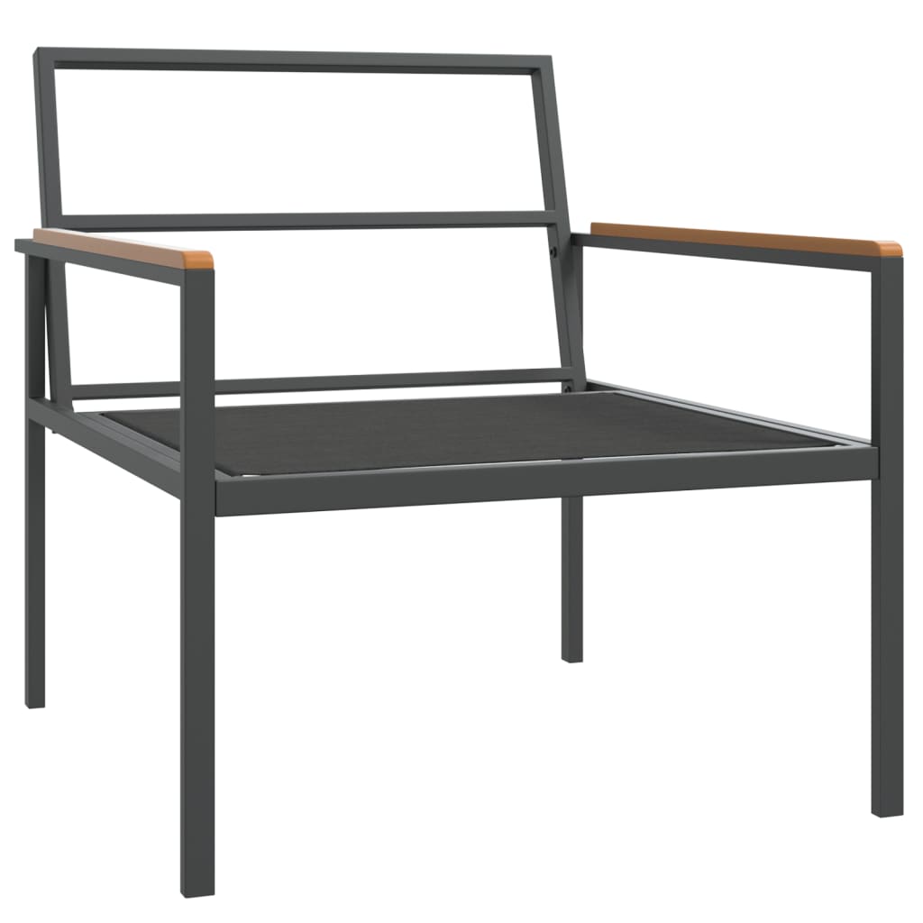 Set Salotto da Giardino 4 pz con Cuscini in Acciaio Antracite | homemem39