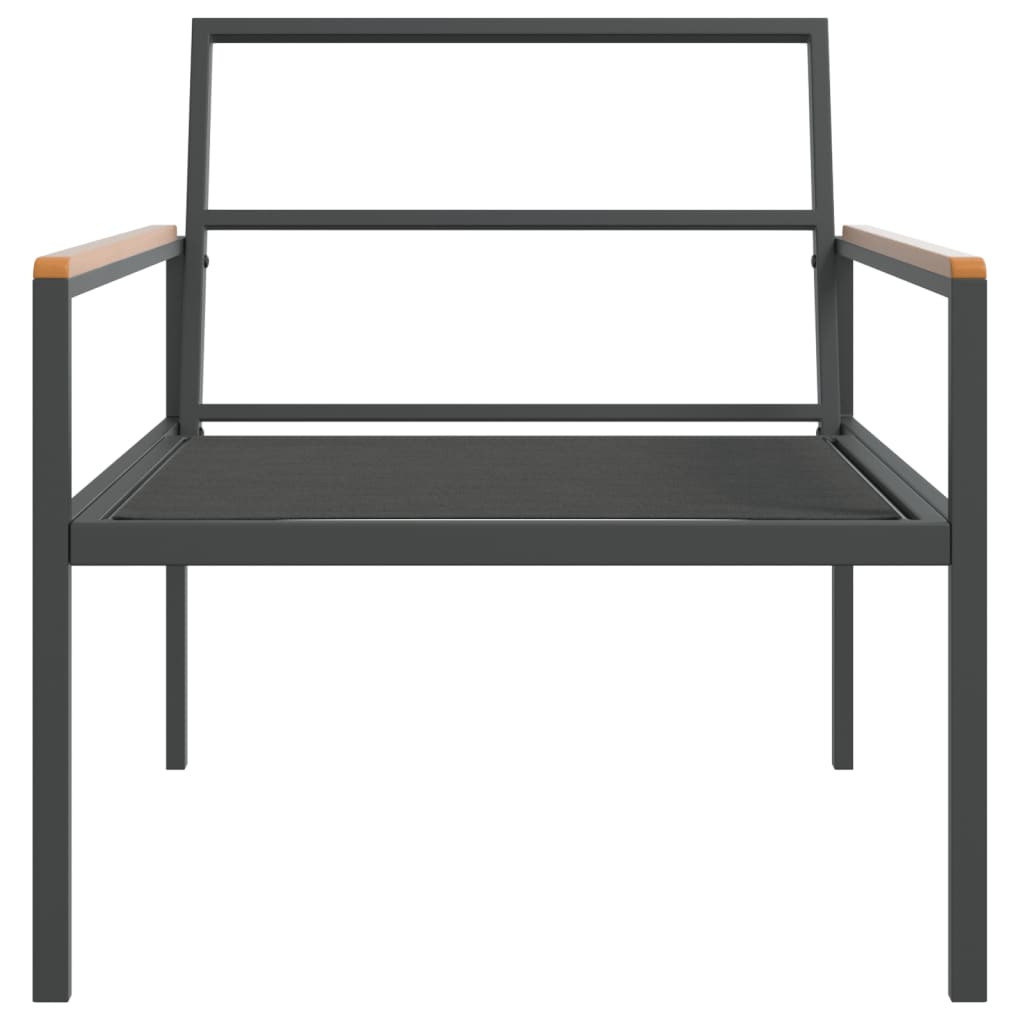 Set Salotto da Giardino 4 pz con Cuscini in Acciaio Antracite | homemem39