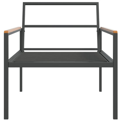 Set Salotto da Giardino 4 pz con Cuscini in Acciaio Antracite | homemem39