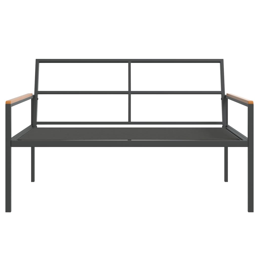 Set Salotto da Giardino 4 pz con Cuscini in Acciaio Antracite | homemem39