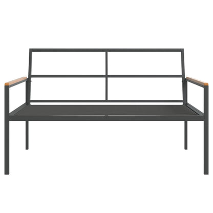 Set Salotto da Giardino 4 pz con Cuscini in Acciaio Antracite | homemem39