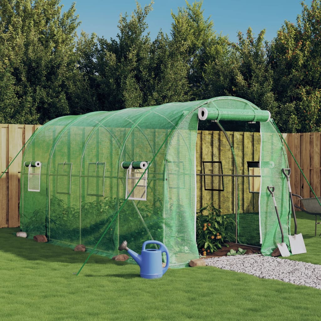 Serra con Telaio in Acciaio Verde 8 m² 4x2x2 m - homemem39