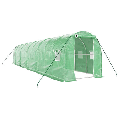 Serra con Telaio in Acciaio Verde 20 m² 10x2x2 m | homemem39