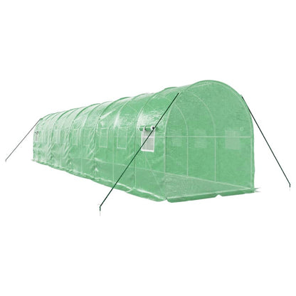Serra con Telaio in Acciaio Verde 20 m² 10x2x2 m | homemem39