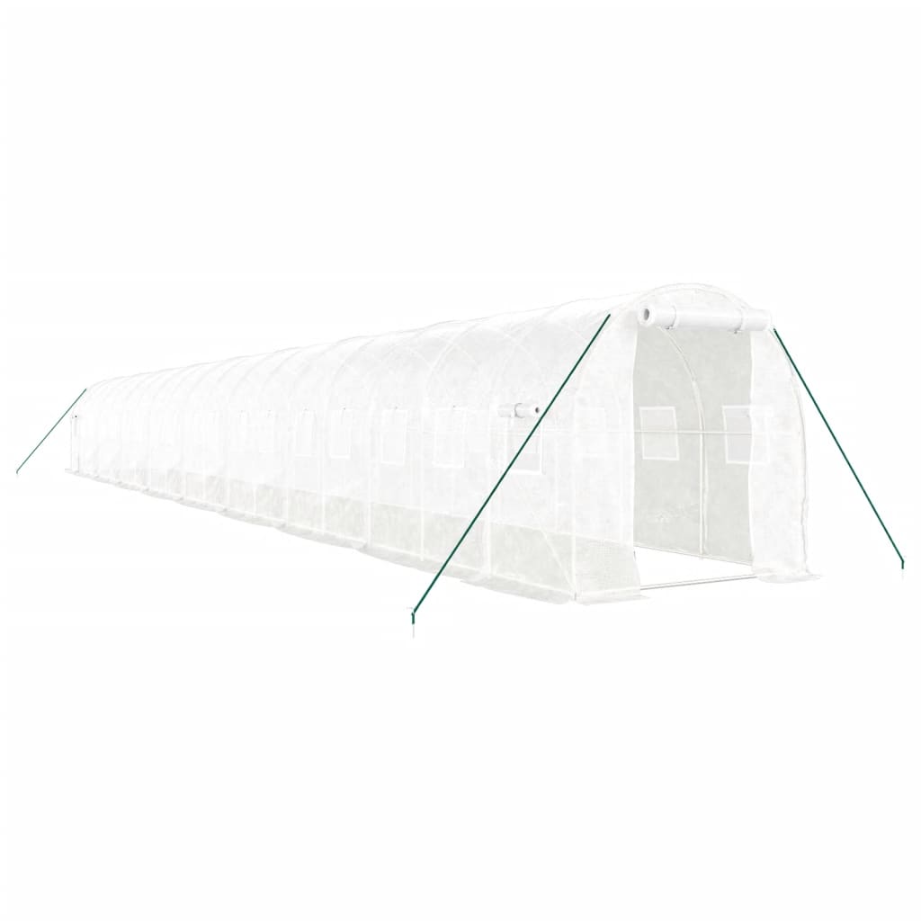 Serra con Telaio in Acciaio Bianco 36 m² 18x2x2 m | homemem39