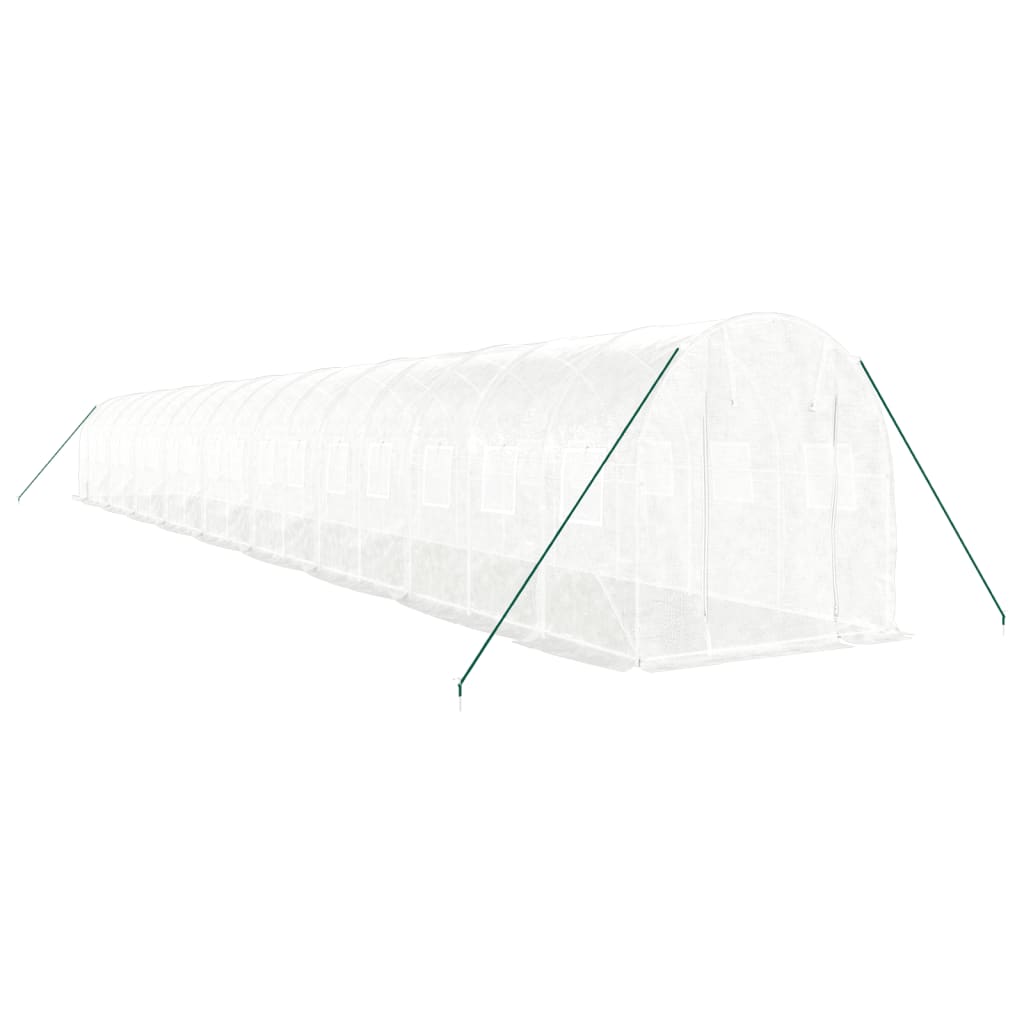 Serra con Telaio in Acciaio Bianco 36 m² 18x2x2 m | homemem39