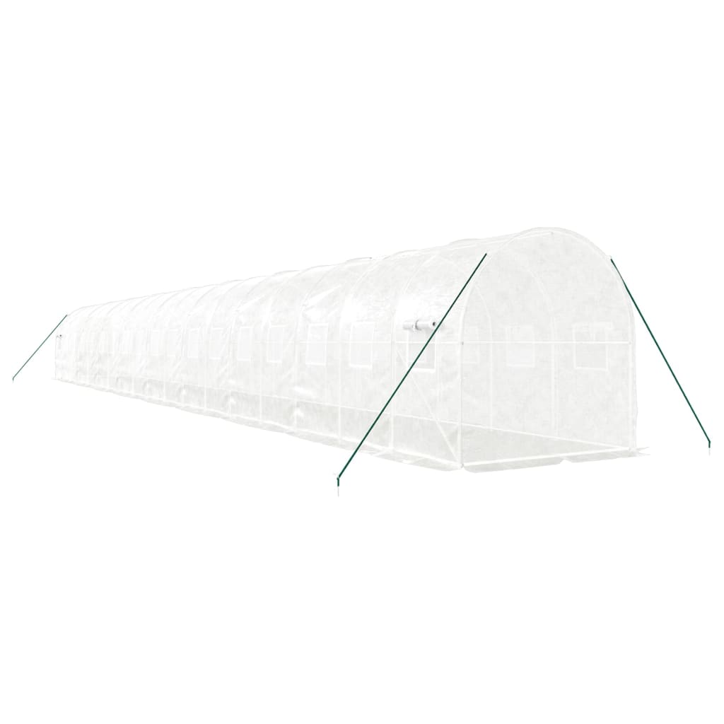 Serra con Telaio in Acciaio Bianco 36 m² 18x2x2 m | homemem39