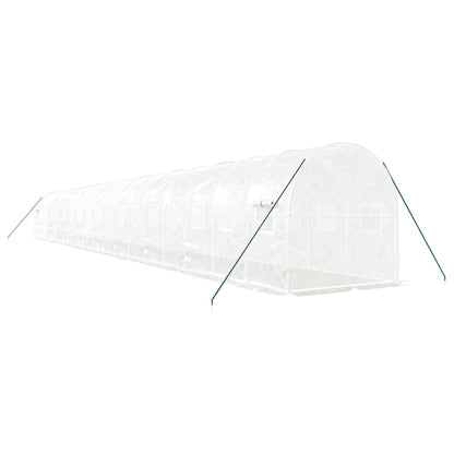 Serra con Telaio in Acciaio Bianco 36 m² 18x2x2 m | homemem39