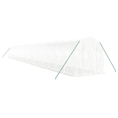 Serra con Telaio in Acciaio Bianco 40 m² 20x2x2 m | homemem39