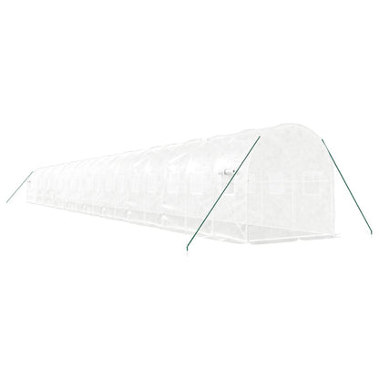 Serra con Telaio in Acciaio Bianco 40 m² 20x2x2 m | homemem39