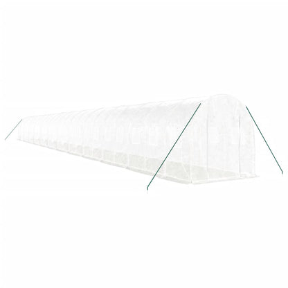 Serra con Telaio in Acciaio Bianco 48 m² 24x2x2 m | homemem39