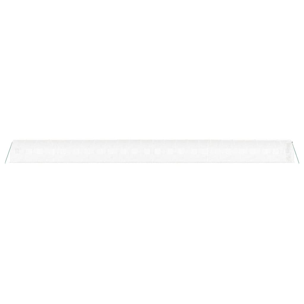 Serra con Telaio in Acciaio Bianco 48 m² 24x2x2 m | homemem39