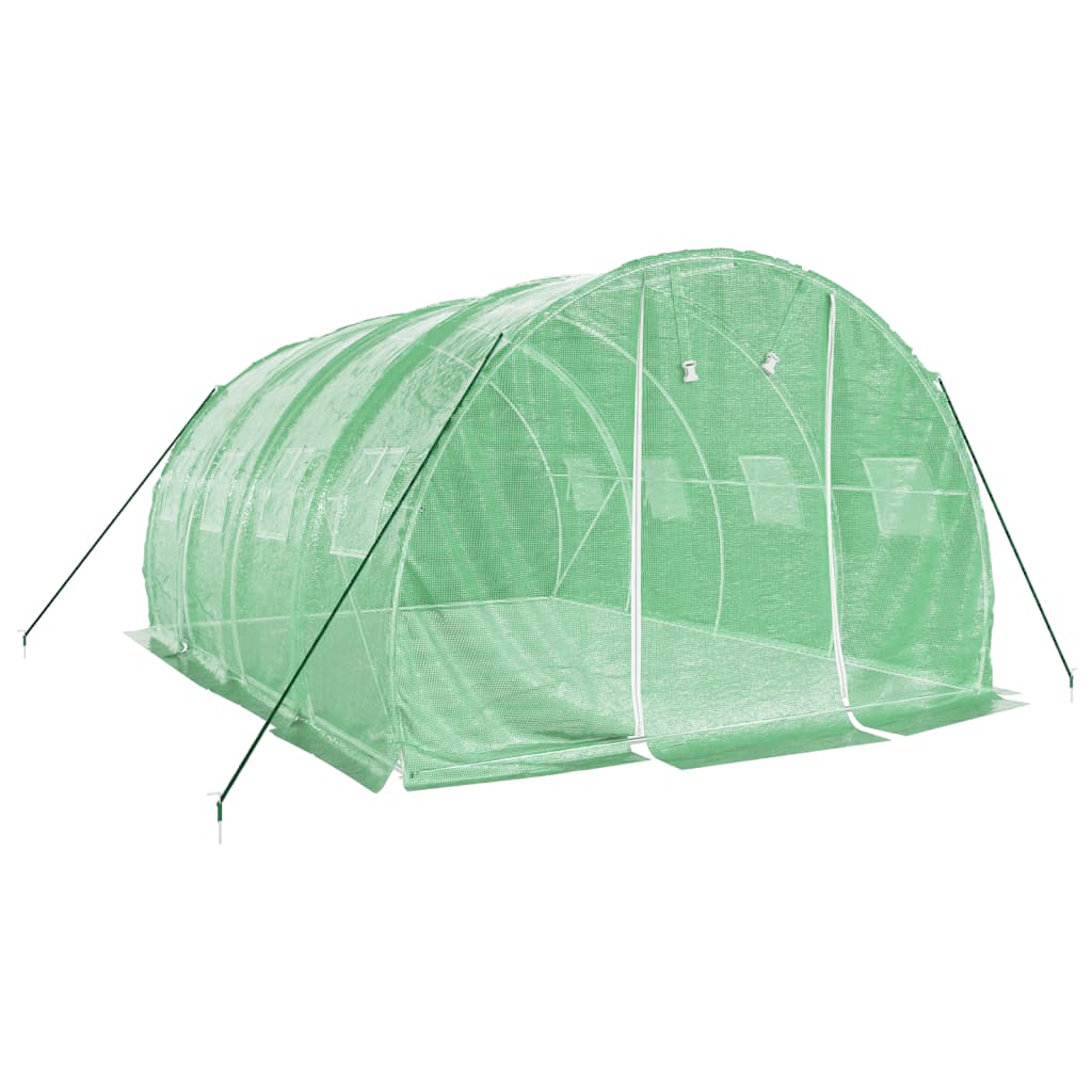 Serra con Telaio in Acciaio Verde 12 m² 4x3x2 m - homemem39
