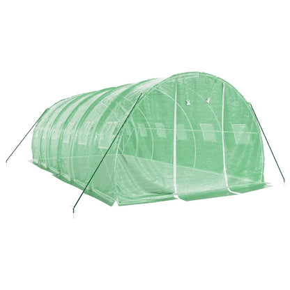 Serra con Telaio in Acciaio Verde 18 m² 6x3x2 m - homemem39