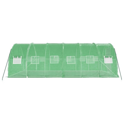 Serra con Telaio in Acciaio Verde 18 m² 6x3x2 m - homemem39