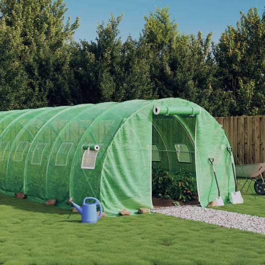 Serra con Telaio in Acciaio Verde 18 m² 6x3x2 m - homemem39