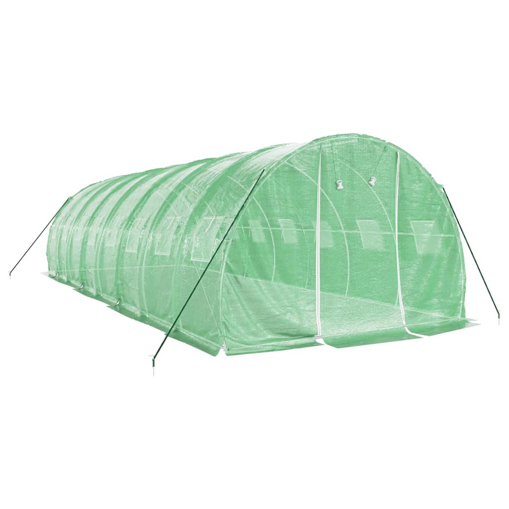 Serra con Telaio in Acciaio Verde 24 m² 8x3x2 m - homemem39