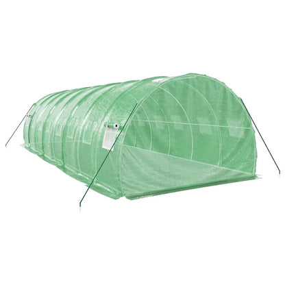 Serra con Telaio in Acciaio Verde 24 m² 8x3x2 m - homemem39