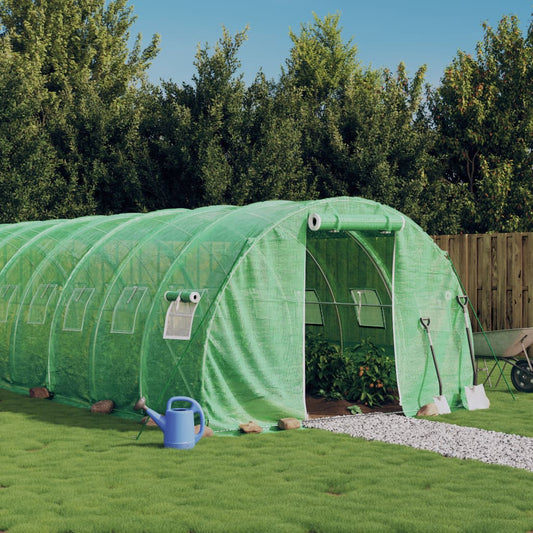 Serra con Telaio in Acciaio Verde 24 m² 8x3x2 m - homemem39